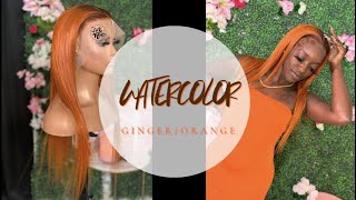 How To Dye Hair Ginger/Orange With Dark Roots| Watercolor Method | Bia Inspired