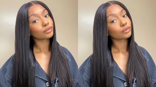 Super Easy 4X4 Lace Closure Wig Install | Straight Hair | Ft. Beauty Forever Hair