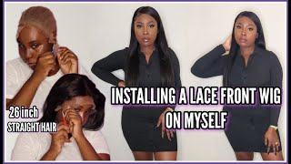 Watch Me Install A Lace Front Wig From Start To Finish For The 1St Time || 26'' Straight *