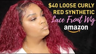 Darken Synthetic Wig Roots | $40 Loose Curly Amazon Wig?! | Itsagoldenlifestyle