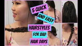 5 Quick And Easy Heatless Hairstyles For Bad Hair Days!