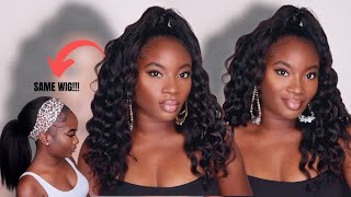 Quick And Easy Half Up Half Down Look With A Headband Wig#Protectivestyles