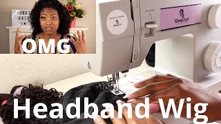 How To Make Headband Wig On Sewing Machine| Diy Headband Wig