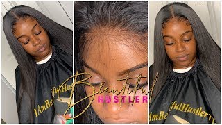 Requested|Lace Closure Middle Part Installation |Celebrity Remi Hair