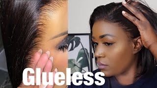 *Fitted Glueless* Affordable Hair!! Melted Crystal Lace Bob  Wig For Beginners|Geniuswigs