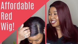 Best Affordable Deep Red Lace Frontal Wig! Asteria Hair
