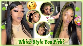 Must Watch13X6 Big Lace Frontal Wig Install |Green Skunk Stripe Dye Ft Ulahair Wholesale