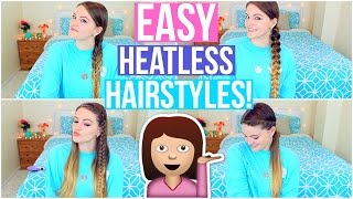 Easy Heatless Hairstyles For School Or Work!