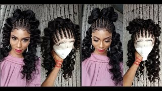 How To: Partial Cornrow On A Lace Frontal Wig Ft Recool Hair