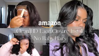 Clean Hd Lace Closure Wig Install No Baby Hairs | Amazon Unice Hair