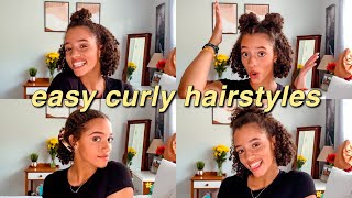 4 *Easy* Hairstyles For 3B/3C Curly Hair!