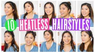 10 Easy Heatless Hairstyles! 5 Minute + Super Cute!! || Ariel Alena