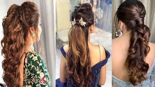 Puffed Up Ponytail Hairstyles For Lehenga And Gowns||Gorgeous Ponytails For Wedding Function