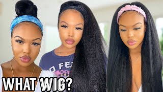 Super Natural Yaki Texture Headband Wig|  Fresh Blowout ! Wig Application In Seconds..| Wow African