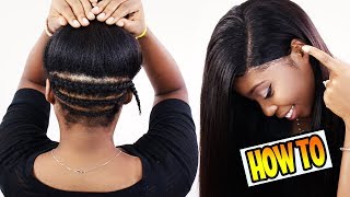 How To: Lace Closure Sew In (Side Part) For Beginners | Step By Step Tutorial