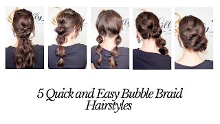 5 Quick And Easy Bubble Braid Hairstyles| Heatless Hairstyles By Lilly'S Hairstyling