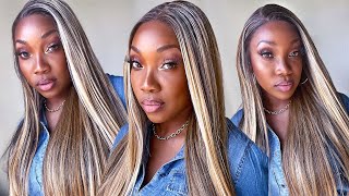 New Outre Color Alert‼️ Outre Bexley Perfect Hairline Synthetic Hd Lace Wig | Drff4/Buttered Toast