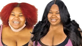 Middle Part Closure Sew In No Glue ❗️How To Do A Sew In With Lace Front Closure