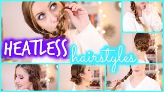 Quick & Easy Heatless Hairstyles! | Courtney Lundquist