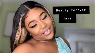 How To Slay T-Part Lace Closure Wig Ft Beauty Forever Hair|Amazon| Koman Pou Mete Peruk Byen Fasil