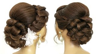 Easy Bridal Updo Tutorial.  Wedding Prom Hairstyles For Long Hair