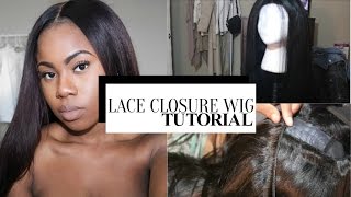 Tutorial| How To Make A Lace Closure Wig For Beginners Ft. Diamond Virgin Hair