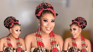 Tutorial: A Simplified Nigerian Igbo Cultural Bridal Hairstyle | Wedding Hair | Beginner Friendly