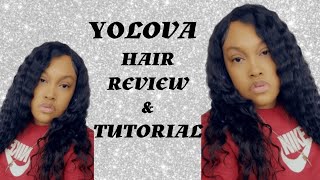 Yolova 24 Inch Water Wave 4X4 T-Part Lace Closure Wig | Full Review And Tutorial