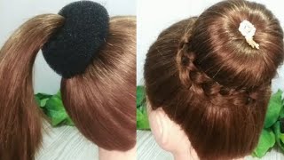 Simple And Easy Wedding Hairstyle | Donut Bun Hairstyle Easy And Quick Tutorial
