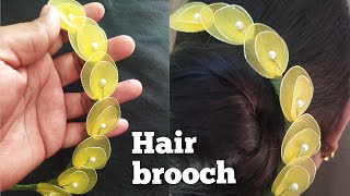 How To Make Hair Brooch At Home Wedding Hairstyle Brooch | Diy Hair Accessories | Hair Brooch Making