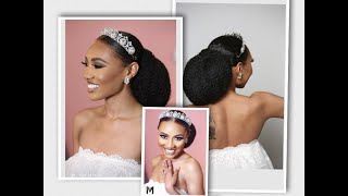 Tutorial- Natural Hairstyle For Bride | Bridal | Wedding Hairstyle For Black Bride | Bridal Updo