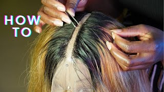 Part 1 How To Fix A Tiny Lace On A T-Part Wig | Plucking And Prepping The Hair 4 Ventilation