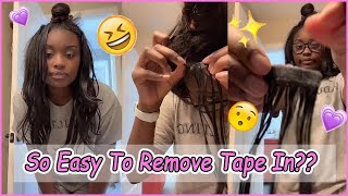 How To: Remove Your Tape In Extension At Home? Hair Tutorial | Natural Hair Protect #Elfinhair