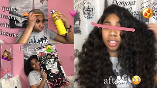 How To Do A Closure Quickweave | On Natural Hair | Ft. Model Model Gardenia Mastermix...| Mya Monét