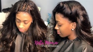 How To: Lace Frontal Sew In! No Glue No Tape | Iam_Nettamonroe