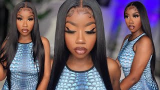 Classic Bust Down Middle Part With A $200 4X4 Lace Closure Unit Ft Hurela Hair | The Tastemaker