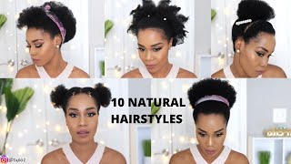 10 Quick & Easy Natural Hairstyles On 4C Hair /No Heat /No Gel /Tupo1