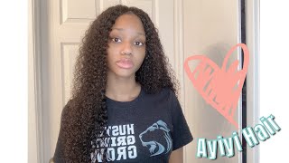 Glueless V Part Curly Wig Install Ft Ayiyi Hair