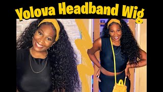 Yolova Water Wave Headband Wig Review | Easy Wig Tutorial | Easy Protective Style