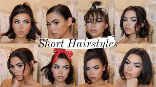 Quick Easy Hairstyles For Short Hair | Using Only Straighteners | Tutorial