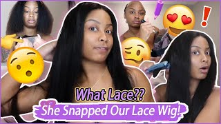 #Elfinhair Review For Hot Sale 4X4 Hd Lace Closure Wig! Straight Hair Slay | Wig Install~