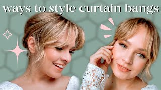 All The Ways To Style Curtain Bangs - Kayley Melissa