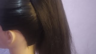 New High Ponytail Hairstyle Every Day Hairstyle For Long Hair | Hairstyle For School,College, Work