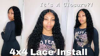 Beginner Friendly！Lace Closure Water Wave Wig Install Ft. Wignee Hair