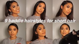 9 Easy Baddie Hairstyles (For Short Hair) | Megan Santa Cruz