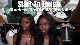 Start To Finish Glueless 5X5 Hd Lace Closure Wig Install | 28 Inch Bodywave Wig Ft Nadula Hair