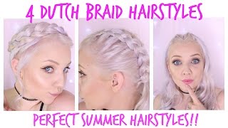 4 Dutch Braided Back To School Heatless Hairstyles! Perfect For Summer