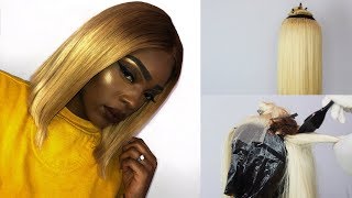 How To Make A Blond 613 Ombre Bob Lace Closure Wig | Beaudiva Hair
