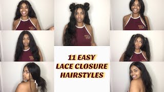 11 Ways To Style A Lace Closure Wig!!! Ft. Unice Hair |Lolo & Free Team|