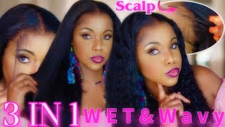 The Most Natural Undetectable 3N1 Wet N Wavy Lace Wig Install Ft.